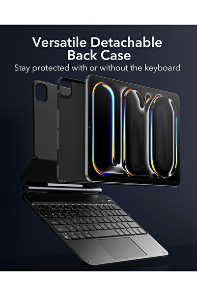ESR iPad Pro 11 (2024, M4) Rebound Magnetic 360 Case with Keyboard