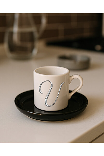 TREND YANKI Turkish Coffee Cup Initial Letter Printed