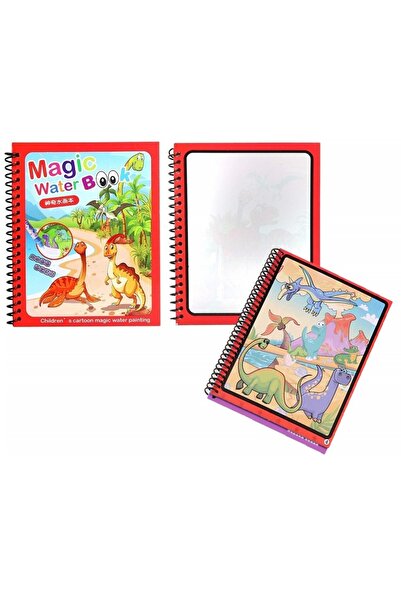 Pitikot Water coloring book, reusable, Magic water Book, Dinosaurs, 4 drawings, + 3 years