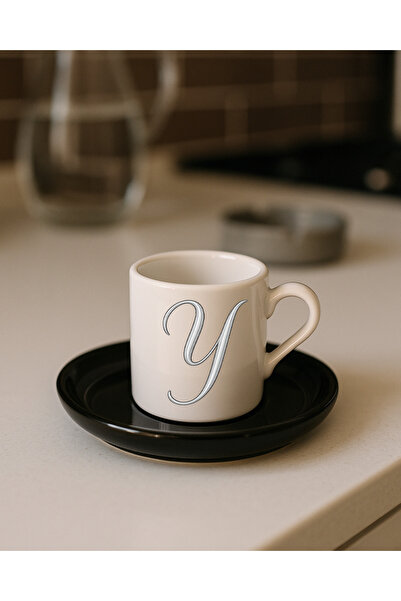 TREND YANKI Turkish Coffee Cup Initial Letter Printed