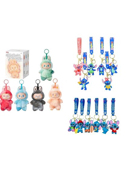 OEM Pluș Labubu + Breloc Stitch Cadou – Set Special, Super Drăguț!