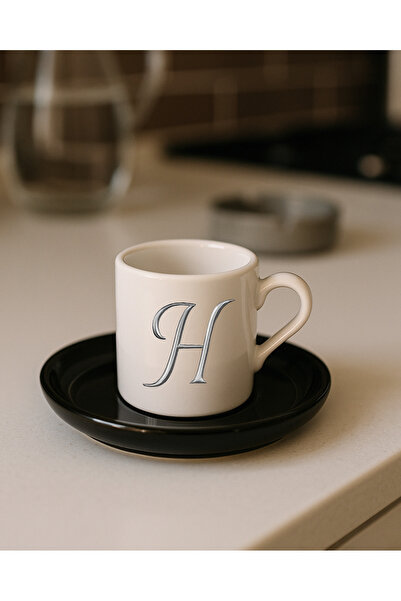TREND YANKI Turkish Coffee Cup Initial Letter Printed