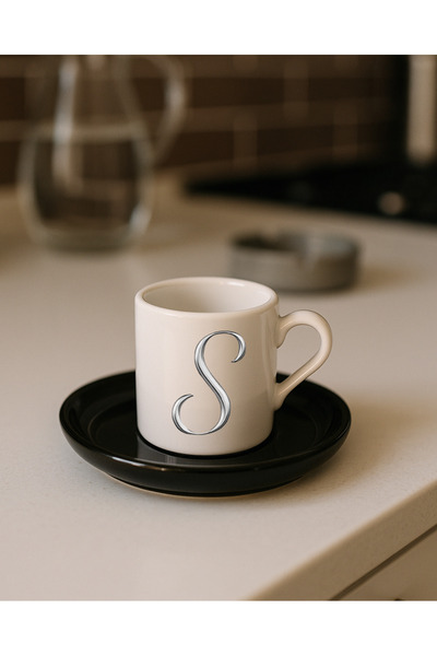 TREND YANKI Turkish Coffee Cup Initial Letter Printed
