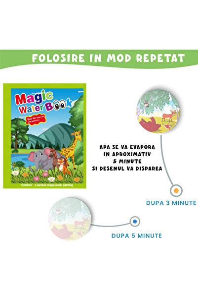 Pitikot Magic Book Pitikot® Water Coloring Book, Reusable, Dumbo and his friends