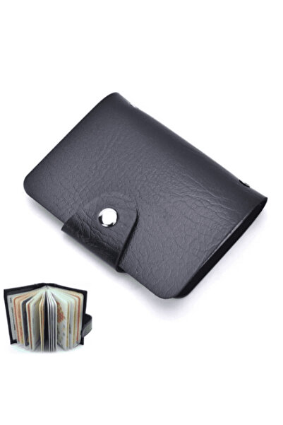 CRM Slim organizer cardholder - unisex, compact, 24-card capacity, small, black