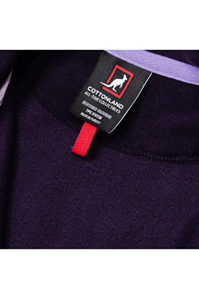 Cottonland Women's Scarlett Regular Fit Zip-Up Polar Fleece Jacket Purple