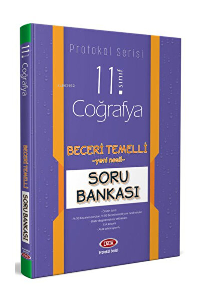 Editör Yayınevi Data 11.Sınıf Coğrafya Protokol Soru Bankası Beceri Temelli K...