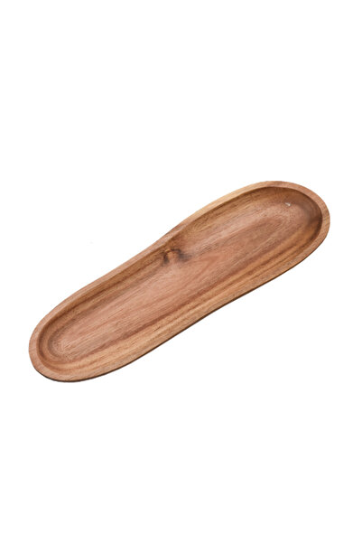 Bien Servi Elegant Design Elongated Acacia Wood Plate