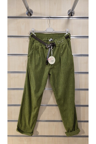 Park Moda Belted Velvet Trousers