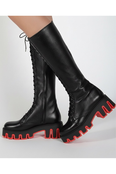 LUISA FIORE ARES boots, natural leather interior exterior, buffalo leather