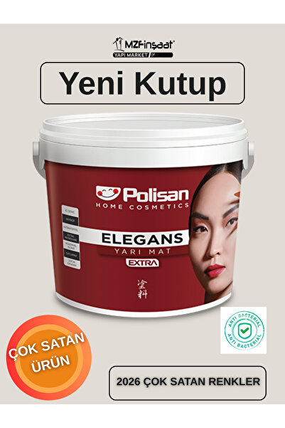 Polisan Elegans Extra Yarı Mat Küf Önleyici İç Cephe Boyası Yeni Kutup