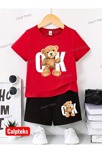 CALP TEKS Okayi Printed Summer Shorts-T-Shirt Bottom-Upper Children's Set