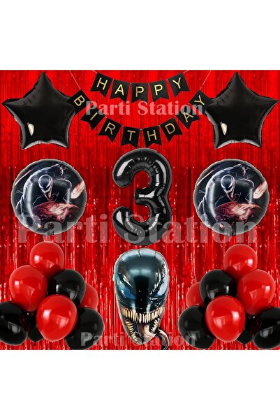 Parti Station Poisonous Fury Venom Concept 3Rd Birthday Balloon Set