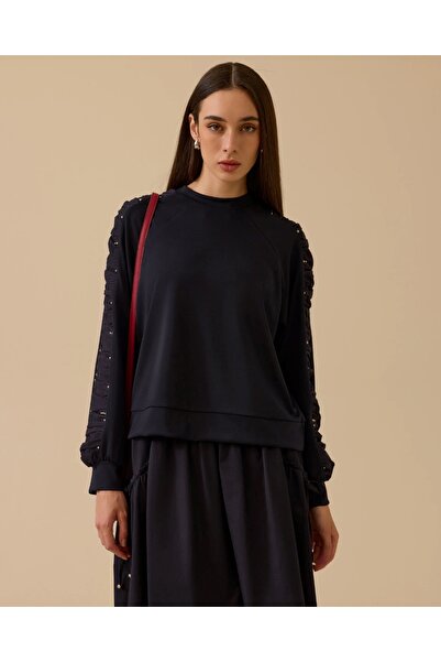 SEÇİL YENİ KADIN kol detaylı sweatshirt 10002522311021