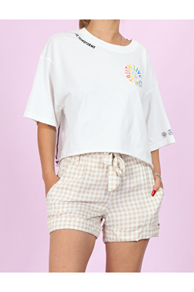 Hailys Shorts, White/Cream