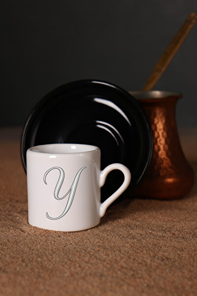 TREND YANKI Turkish Coffee Cup Initial Letter Printed