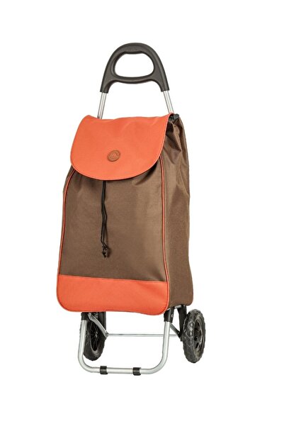 Madisson SW42034 shopping trolley, 2 wheels, 600D polyester, brown