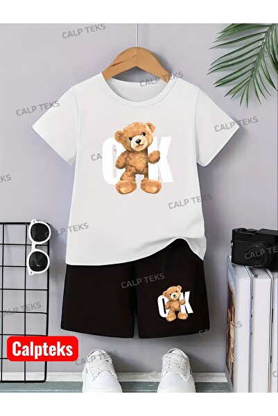 CALP TEKS Okayi Printed Summer Shorts-T-Shirt Bottom-Upper Children's Set