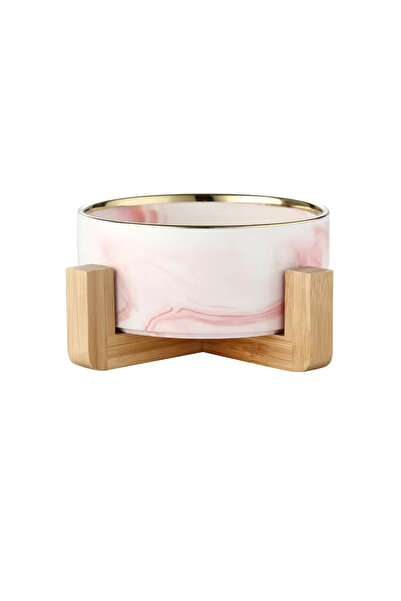 OEM Bol ceramic pentru pisici și câini, suport din lemn, anti-înghițire rapid...