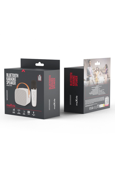 KlaussTech MINI BOXA KARAOKE CU MICROFON WIRELESS - ALB