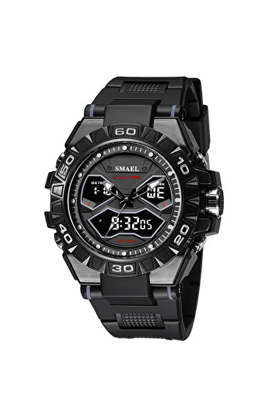 SMAEL Men's Watch Sport Digital Analog Quartz Black