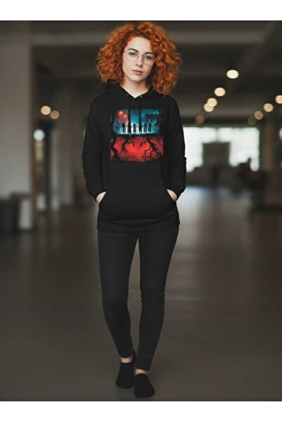 LiyAdaCo Унисекс суитшърт с принт на силуети на герои от „Stranger Things“ и ...