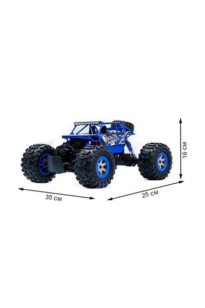 PROCART Rock Rover 4WD remote control car, for land, water and snow, scale 1:12, 4-wheel drive, blue