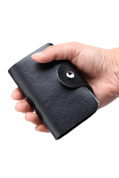 CRM Slim organizer cardholder - unisex, compact, 24-card capacity, small, black