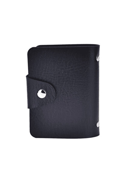 CRM Slim organizer cardholder - unisex, compact, 24-card capacity, small, black