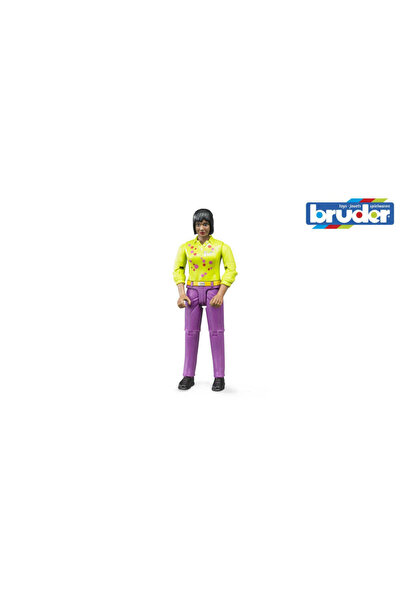 Bruder female figure with violet pants