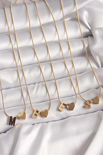 MODA Çelik gold harf kolye