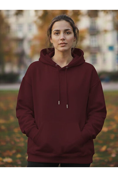 Eritqaa Hanorac unisex supradimensionat cu glugă din bumbac