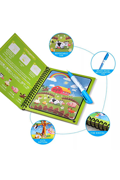 Pitikot Magic Book Pitikot® Water Coloring Book, Reusable, Animals