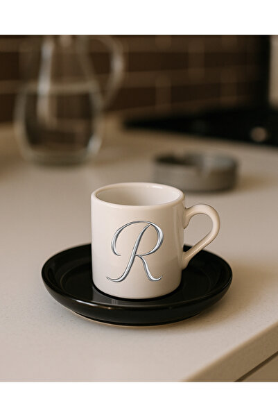 TREND YANKI Turkish Coffee Cup Initial Letter Printed