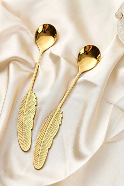 Milenay Decorative Tea Sugar Spoon, 6-Piece Dowry Set, with Feather and Bow Options