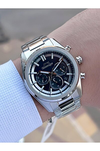 Slazenger Italian Design Bracelet Gift 2 Years Warranty 10 Atm Steel Men's Wristwatch Esl.Y2554.2