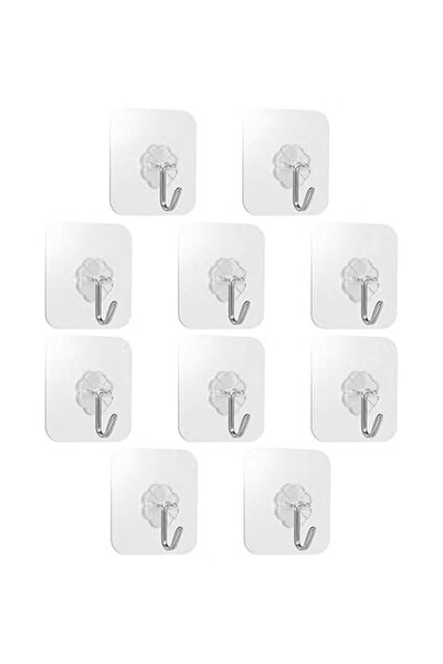 Primo Plus Wall Hooks Self Adhesive Sticker Hanger Transparent 6cm