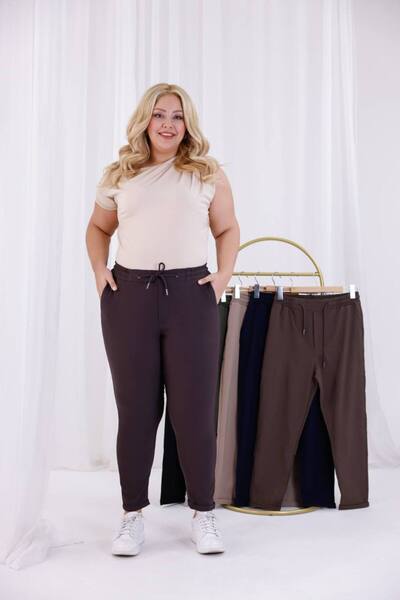 Double.Tt Women's Double-Lettered Full-Lycra Ankle-Length Extra Comfortable High-Level Plus Size Pants