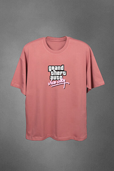 California ST 100% Cotton Gta Printed Men's Oversized T-Shirt