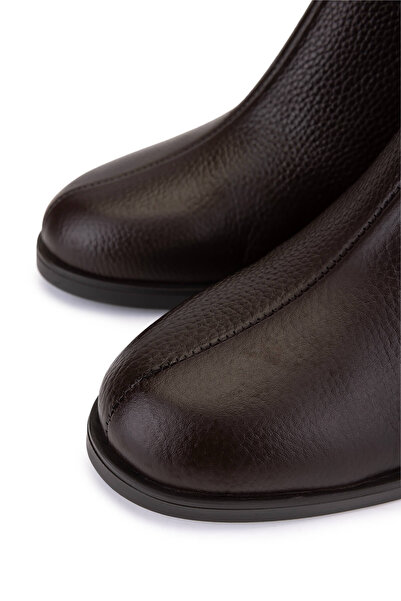 Tamer Tanca Kadın Hakiki Deri Kahverengi Topuklu Bot