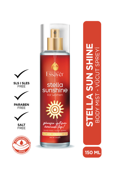 ESSAYER Stella Sunshine Body Mist 150 ml – Kadın Vücut Spreyi – Kalıcı Koku –...