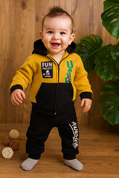 CemBebe Winter Thick Cotton Warm Tracksuit Set for Baby Boys