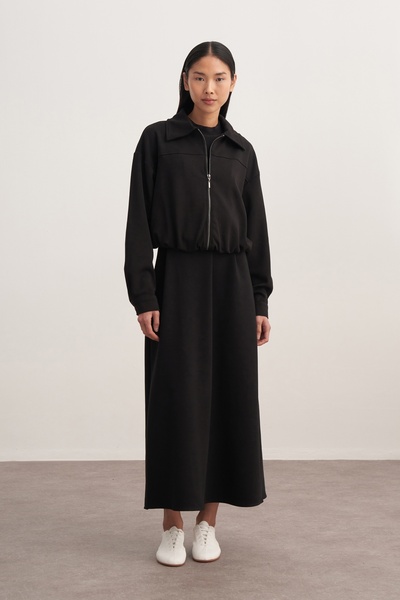 EBU Prive Women's Interlock Bomber Jacket Black