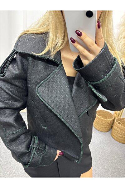 LİSAA BUTİK Women's Standard Size Short Leather Jacket