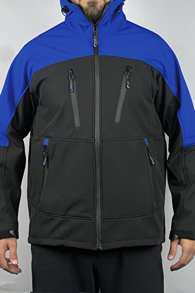 TOKER TEKSTİL Softshell Mont Su Geçirmeyen Kumaş İçi Polarlı Kapüşonlu