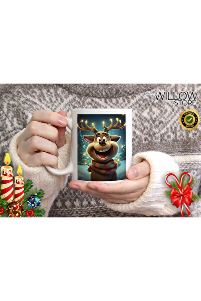 WİLLOW STORE Merry Christmas, Christmas Themed Porcelain Mug, New Year, Merry...