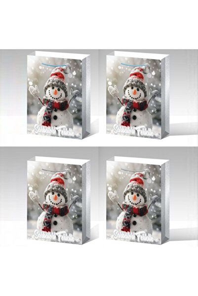 SONORH Σετ 4 Χριστουγεννιάτικων Τσαντών Δώρου, 322612 εκ., Premium Σχέδια με ...