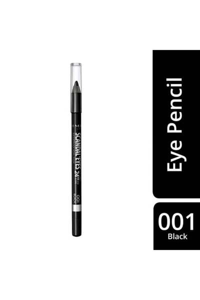 RIMMEL LONDON كحل كاجال مقاوم للماء من سكاندال آيز - 001 أسود