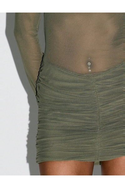 Sheya Shein mini dress, khaki