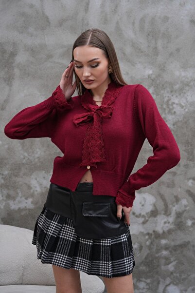 Haticepalas Lace Collar Cardigan